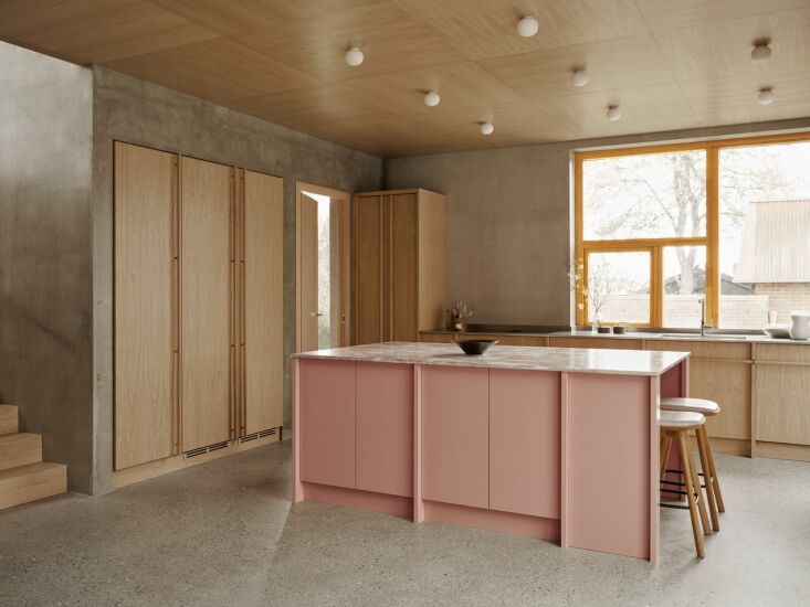 situated in a villa in sweden, the kitchen is a surprising material mix: oak ca 17