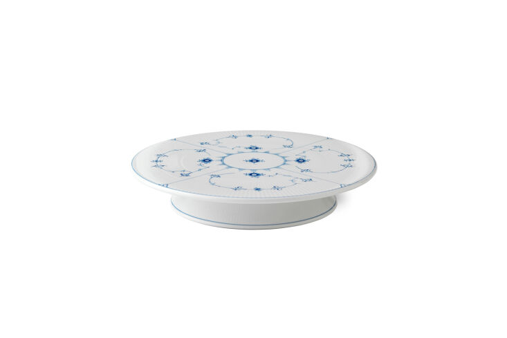 a scandi classic, the royal copenhagen blue fluted plain dish on stand is the \ 18