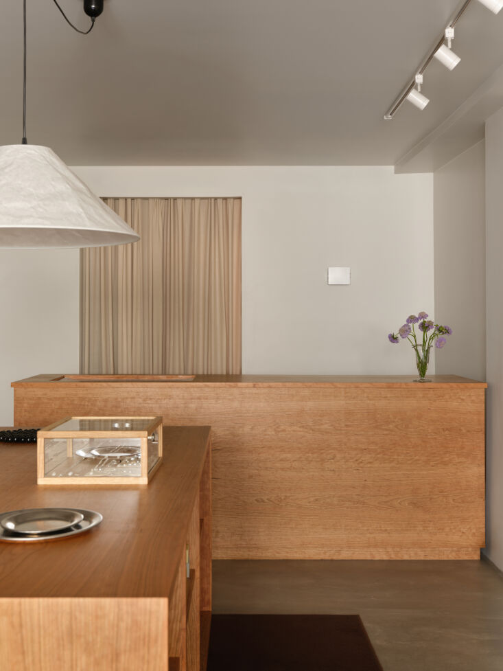 shields and mattingly designed the key store fixtures—desk counter, center ta 20