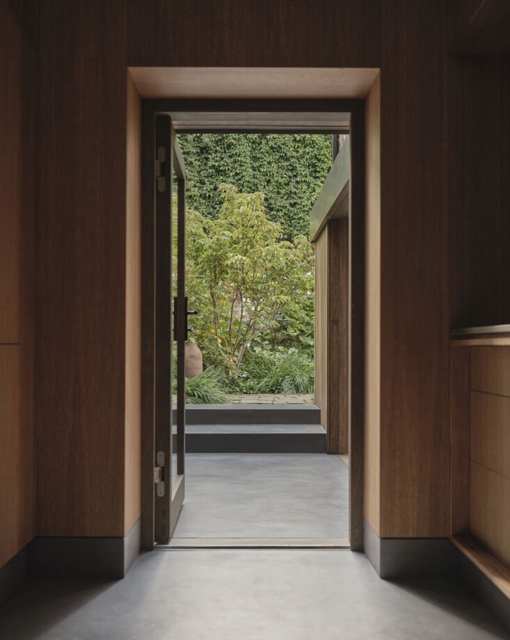 microcement floors seamlessly transition from indoors to out. 32