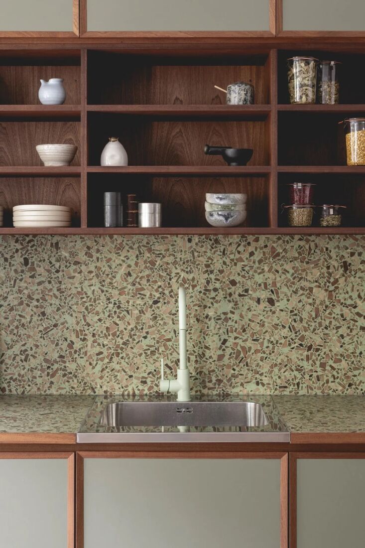 a mix of open shelving and closed storage keeps everyday essentials close at ha 21