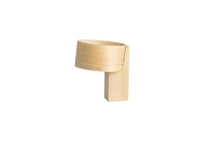 the vaarnii 0\18 hoop table lamp, designed by john tree, is made of finnish pin 19