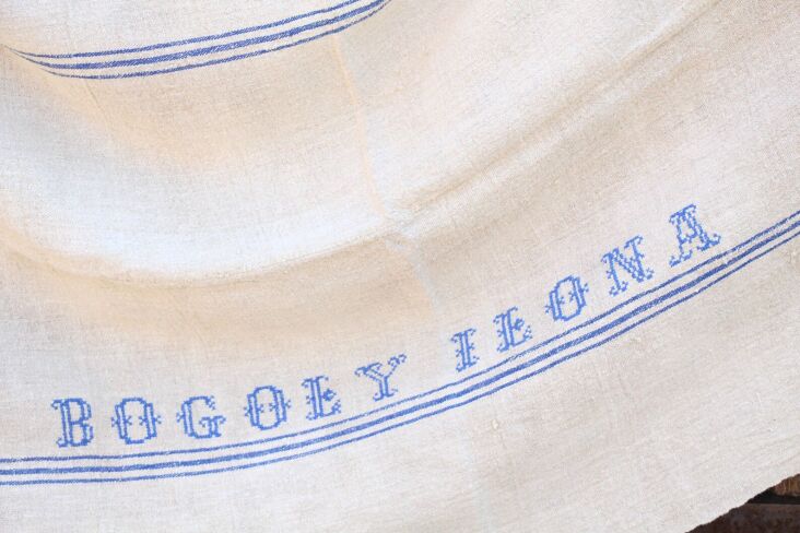 each grain sack is one of a kind. another option from the same seller: the hand 19